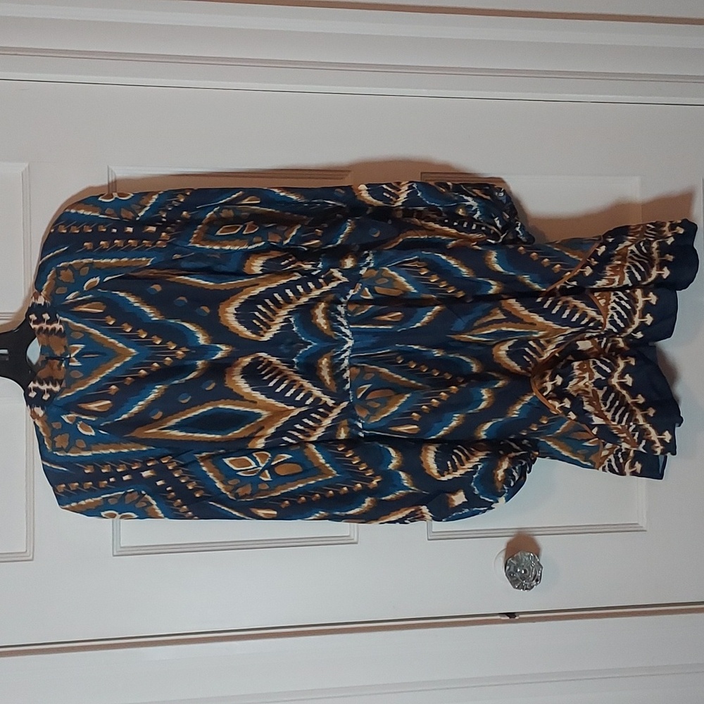 FARM Rio Women's Pineapple Ikat Raglan Sleeve Mini Dress Size Large - Picture 16 of 16